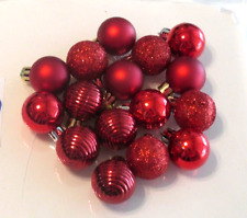 Red Mini Christmas Ornaments Non Shatter Balls 1
