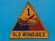 POST WWII, U.S. ARMY, OCCUPATION PERIOD, Ist ARMORED DIVISION, BULLION, PATCH picture
