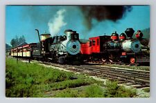 Hill City SD-South Dakota, 1880 Train Locomotive, Antique, Vintage Postcard picture
