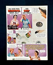 Comet kitchen cleaner ad Josephine the plumber vtg 1968 original advertisement picture