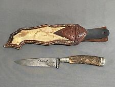 1930s WWII era German HOCHLAND GAU Stag handle Hunting Boot ? KNIFE + Sheath picture