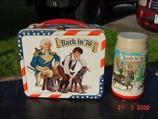 VINTAGE 1976 ALADDIN BACK IN '76 GEORGE WASHINGTON METAL LUNCHBOX W/ THERMOS picture