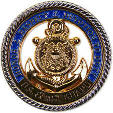 United States Coast Guard Challenge Coin Brass Collectible Enameled Coloring picture