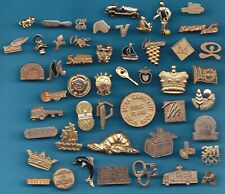 RARE LOT OF 50 PIN'S GOLD COLOR MISCELLANEOUS JEWELRY GHJ10 picture