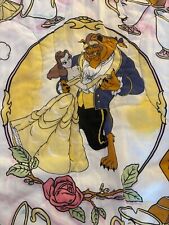 Vintage 90s Twin Disney Beauty & The Beast Comforter RARE Reversible Bedding picture