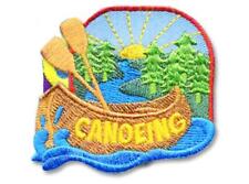 Girl Boy Cub CANOEING Fun Patch Crests Badges SCOUT GUIDE River canoe trip tour picture