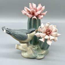 Retired Lladro Bird On Cactus #1303 Vicente Martinez 1974 READ  “AS IS” picture