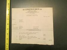 Lunkenheimer co Ohio OH 1918 invoice Letterhead 1088 picture
