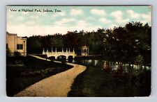 Jackson TN-Tennessee, View At Highland Park, Antique, Vintage Souvenir Postcard picture