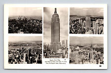 RPPC Views of NYC from Empire State Building Multi-View New York NY Postcard picture