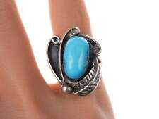 sz5.5 Vintage Native American Sterling turquoise ring picture
