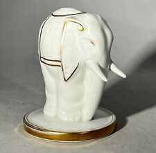 K&A Krautheim Selb Bavaria Elephant Figurine Porcelain White And Gold 1922-1945 picture