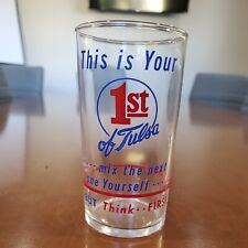 1 Vtg Federal Glass Tulsa Oklahoma Souvenir Cup 4.75