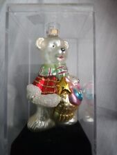 Christmas Holidays Unique Treasure Ltd Edition Hand Crafted Glass Bear Ornament  picture