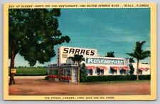 eStampsNet - Sarres Restaurant Ocala FL Florida Linen Postcard picture