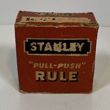 Vintage Stanley Rule No. 1266 Tape Measure Push Pull USA Metric Box picture