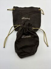 2 Blanton's Bourbon Bags, Brown Felt w/Gold Draw Strings Embroidered Logo 750 ml picture