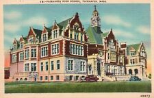 Postcard MA Fairhaven High School Massachusetts Unused Linen Vintage PC f5766 picture