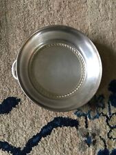 Vintage Silver Pated Serving Platter Tray / Cover w/ Handles Round Décor 7.75''D picture