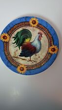 Decorative Plate 8in Painted Rooster And Sunflowers picture