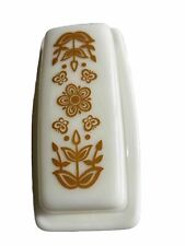 Vintage Corning Pyrex Corelle BUTTERFLY GOLD Lidded Butter Dish 1 Stick picture