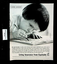 1962 Equitable Living Insurance Little Boy Vintage Print Ad 27119 picture