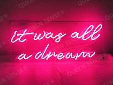 It Was All A Dream Pink Neon Sign Lamp Light 24