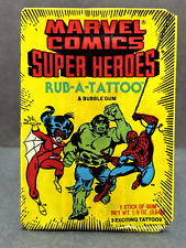 SUPER HEROES Rub-A-Tattoo 1980 Donruss Marvel Comics Unopened Wax Pack (1 pack) picture