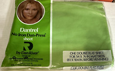 VTG DAN RIVER DAN-PRESS  no iron  Double Flat Bed Sheet Color 70's Green New USA picture