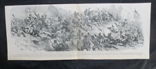 1885 Civil War Print - 2nd Louisiana Regiment Attack Confederates, Port Hudson picture