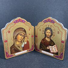 Christ the Teacher Virgin Mary Baby Jesus of Kazan Russian Diptych Religious Art picture