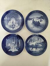 Four ROYAL COPENHAGEN CHRISTMAS Plates - 1964, 1987, 1990, 1991 - Mint Condition picture