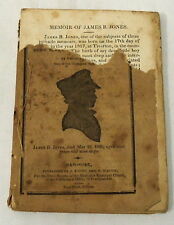 circa 1830s Memoir of JAMES B. JONES, Tract Society of Methodist Episcopal~ RARE picture