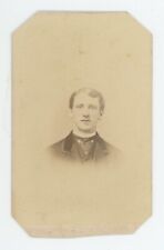 Antique CDV Circa 1860s Handsome Young Man In Suit & Tie Lachman Pottstown, PA picture