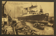 Fatherland Largest Steamer in the World in Hamburg's Haten German Postcard picture