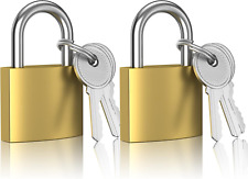 Lock 32Mm, 2 Pcs Padlocks, Small Padlock with Keys (Keyed Alike), Lock with Key  picture