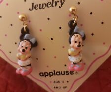 Vintage 90s Disney Minnie Mouse *Minnie n Me* Earrings by Applause NOS New picture