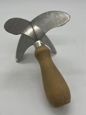 Vintage Stainless Steel Crossblade Pastry Cutter w/ Wooden Handle Made in USA picture