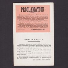 FRANCE, Postcard 'Proclamation', Propaganda, WWI, Unposted picture