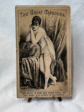 Antique Victorian Trade Card The Great Capadura Cigars Three Champions New York picture
