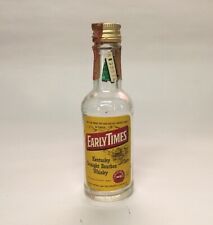 Vintage EARLY TIMES Miniature Glass Bourbon Whiskey Bottle EMPTY MINI 1/10 Pint picture