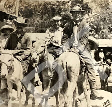 MEXICAN REVOLUTION ERA Man Riding Horse ASS BACKWARDS Mexico Atq Photo 1910s picture