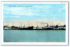 c1930's Steamer at River Scene at Beaumont Texas TX Vintage Unposted Postcard picture