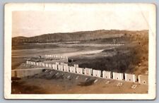 RPPC US Navy Shooting Range Field Military Aerial View Real Photo Postcard picture