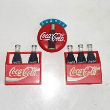 Vintage 1990s Coca Cola Refrigerator Magnets Set of 3 Coke Magnets picture