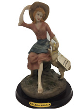 Vintage Milano Collection - Lady with Dog Resin Figurine, 32cms picture