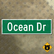 Florida Miami Ocean Drive South Beach street blade road sign marker 30x9 picture