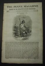 1837 paper: SHRIMP FISHING in Britain; QUEBEC & the St. Lawrence; French savages picture
