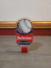 Budweiser King Of Beers Genuine Beer Pull Tap Handle Acrylic Baseball Theme picture