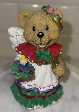 Angel Christmas 4.5” Bear Figurine Holiday Vintage VTG  picture